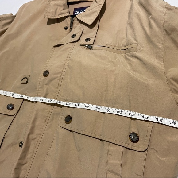 Men’s GANT Windbreaker Jacket *SIZE LARGE* Full Zipper with Pocket & Arm Patches - Picture 15 of 16